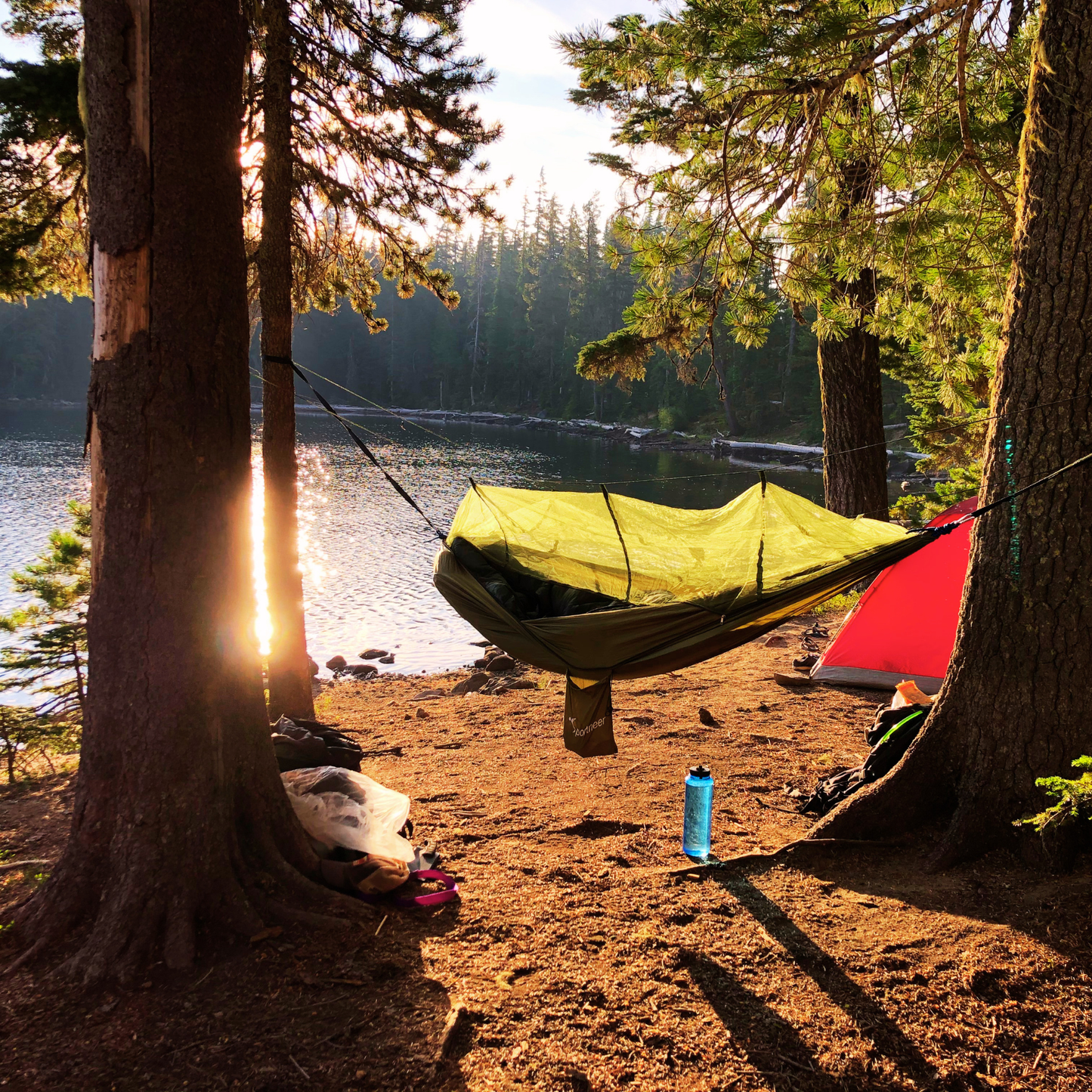 2-in-1 Camping Hammock with Mosquito Net