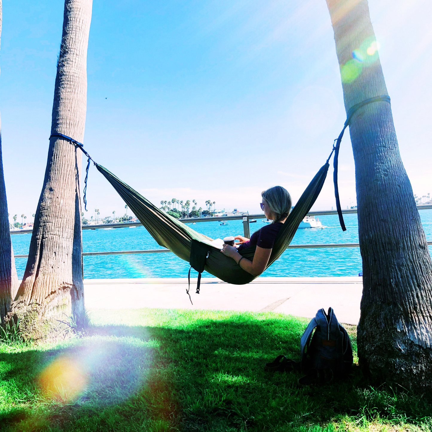2-in-1 Camping Hammock with Mosquito Net
