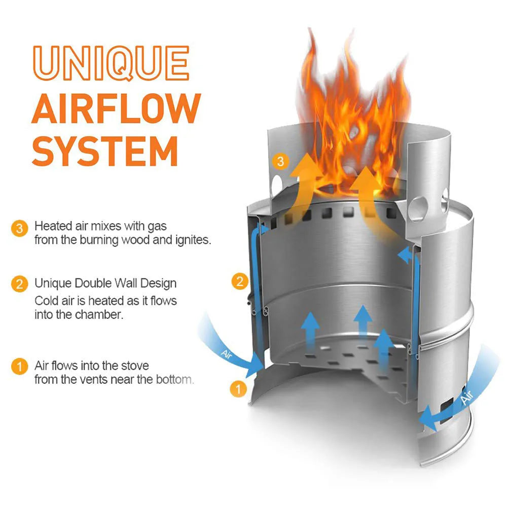 Camp Stove — Portable Wood Burning Stove
